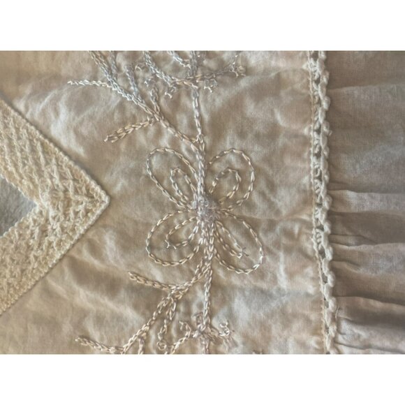 Chic Connection 2X White Embroidered Cotton Top - Picture 5 of 8